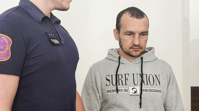 Odsouzený Vasyl Shimoniak v jednací síni Krajského soudu v Ostravě. Za vraždu...