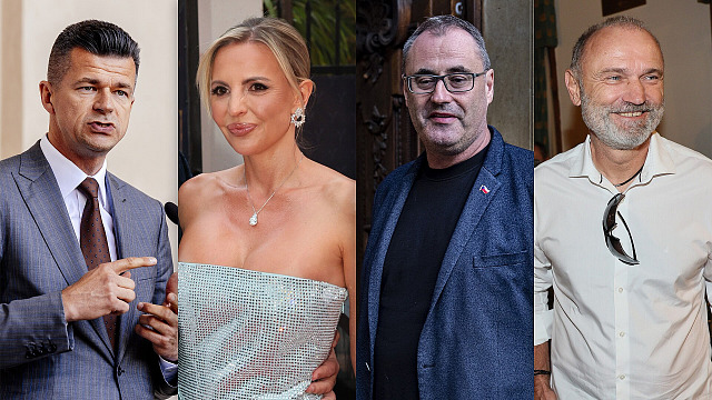 Sponzoři. Martin Vohánka, Sandra Tsoukenik, Boris Šťastný a Ivan Langer