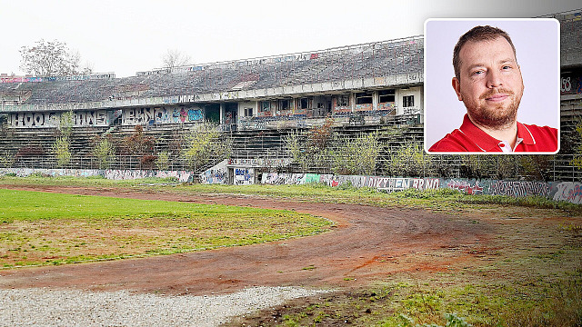 Nový zastupitel Brna Lukáš Winkler chce řešit prodej zchátralého stadionu...