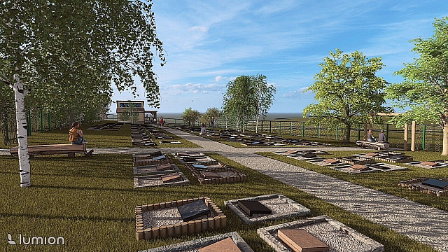 Vizualizace ukazuje, jak by měl zvířecí hřbitov v Bílovci v budoucnosti vypadat.