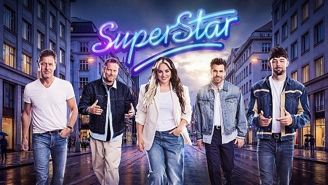 Pavol Habera, Jakub Prachař, Ewa Farna, Leoš Mareš a Calin v SuperStar (2026)