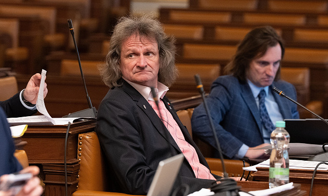 Poslanec SPD Miroslav Ševčík při jednání rozpočtového výboru Sněmovny (25....