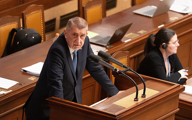 Pravidelné ústní interpelace na členy vlády. Na snímku předseda vlády Andrej...