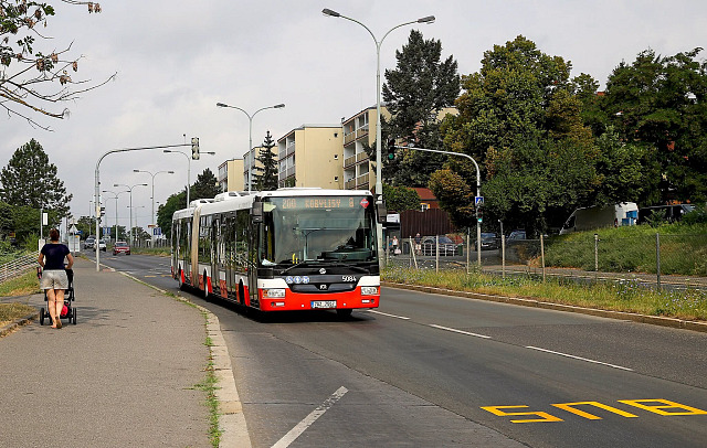 Dočasný buspruh v ulici Čimická kvůli rekonstrukci Kbelské (červen 2026)