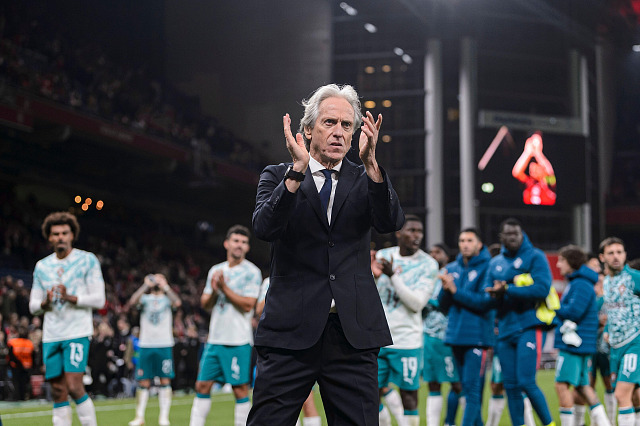 Trenér Portugalců Jorge Jesus po vítězném utkání Ligy národů nad Dány.