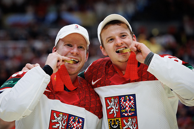 Praha 26. 5. 2024, mistrovství světa v hokeji, finále Česko - Švýcarsko, Ondřej...
