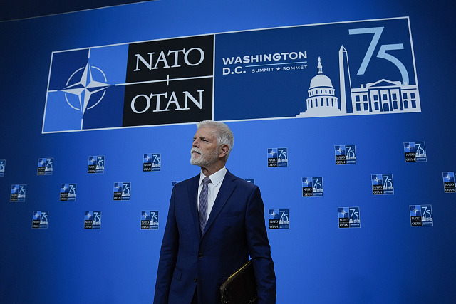 Český prezident Petr Pavel na summitu NATO ve Washingtonu. (10. července 2024)