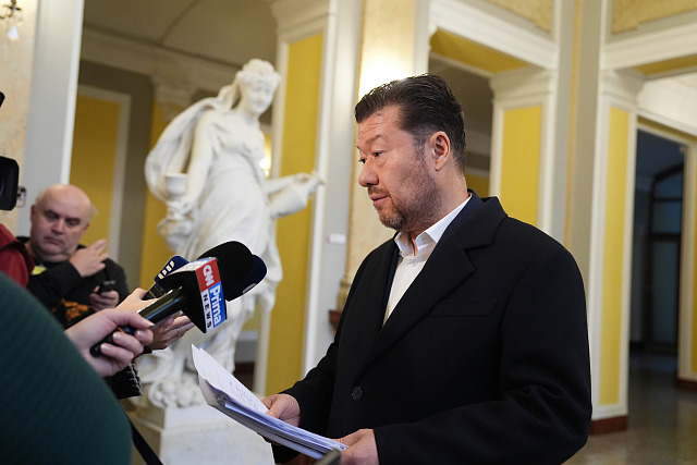 Předseda Sněmovny a SPD Tomio Okamura po jednání koaliční rady (19. listopadu...