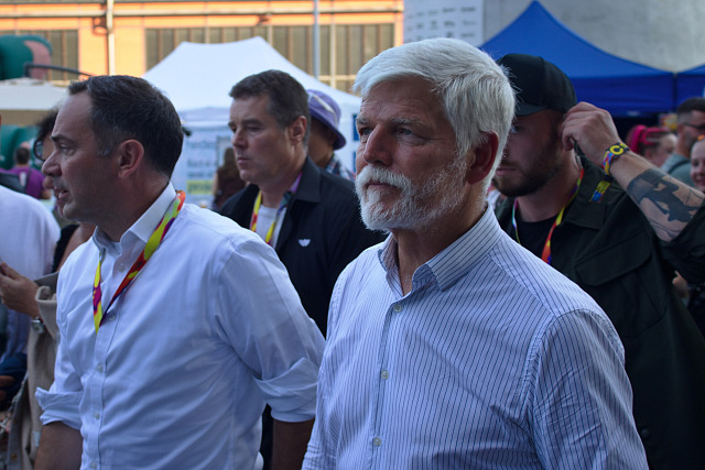 Prezident Petr Pavel při debatě na festivalu Colours of Ostrava. (18. července...