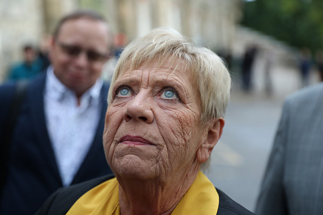 Jaroslava Obermaierová přijela na oslavu narozenin Miloše Zemana do Hluboké nad...