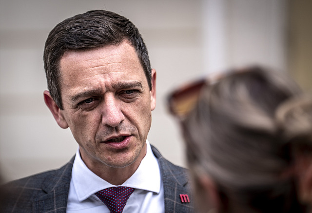 Předseda lidovců Jan Grolich dorazil na jednání s prezidentem Petrem Pavlem na...