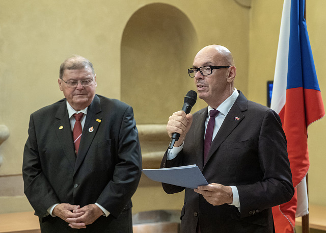 Shromáždění ke 108. výročí vzniku Československa, které pořádal Český svaz...