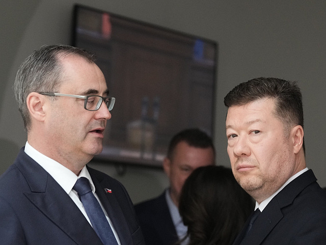 Tisková konference poslaneckého klubu SPD. Na snímku předseda SPD Tomio Okamura...