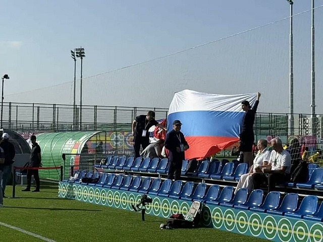 Fotbalisté Ruska hrají poprvé od vypuknutí války na Ukrajině na mezinárodním...