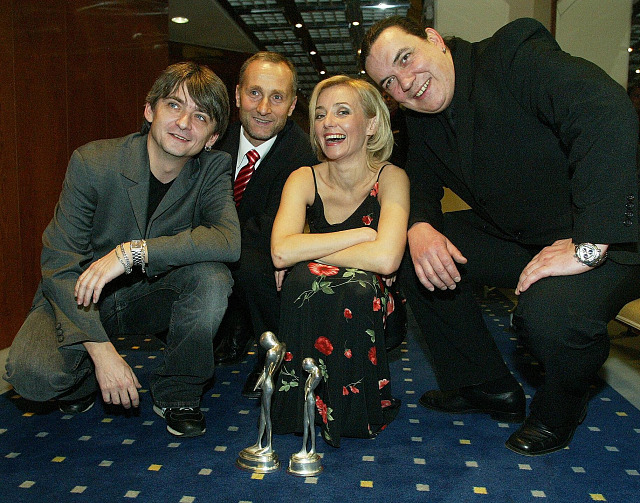 Anketa Anno 2003. Nejoblíbenějším pořadem bylo Tele Tele. Zleva: Michal...