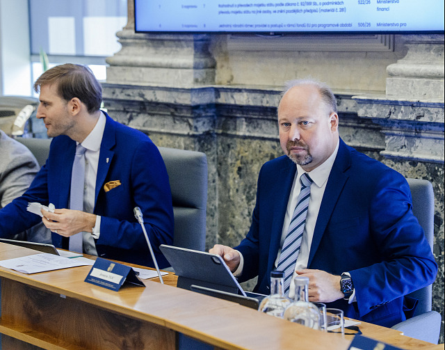 Ministr zdravotnictví Adam Vojtěch a ministr spravedlnosti Jeroným Tejc (oba za...