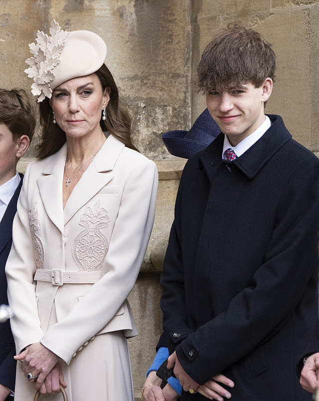 Princezna z Walesu Kate a hrabě z Wessexu James ve Windsoru (5. dubna 2026)