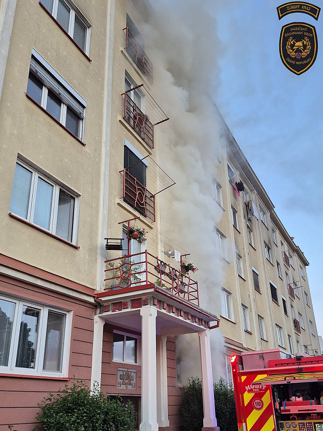 Ve Zlíně hořel další zlínský architektonický unikát, vůbec první panelák...