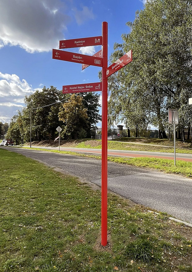 Jeden z nových ukazatelů v Jablonci